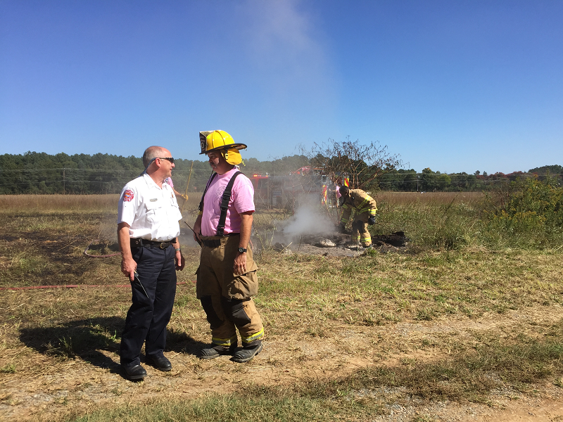 Carrboro Fire-Rescue Department at a Brush Fire