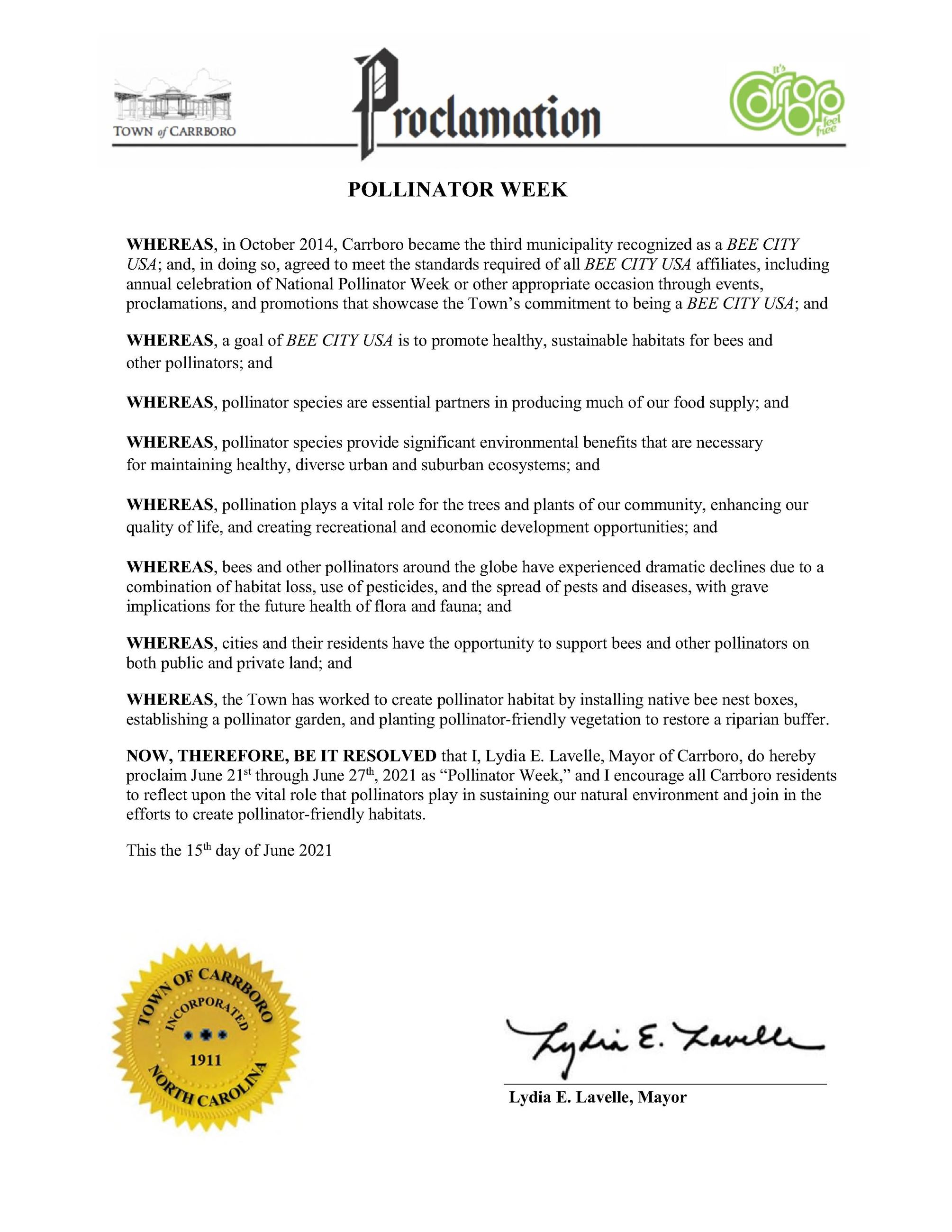 2021 Pollinator Week