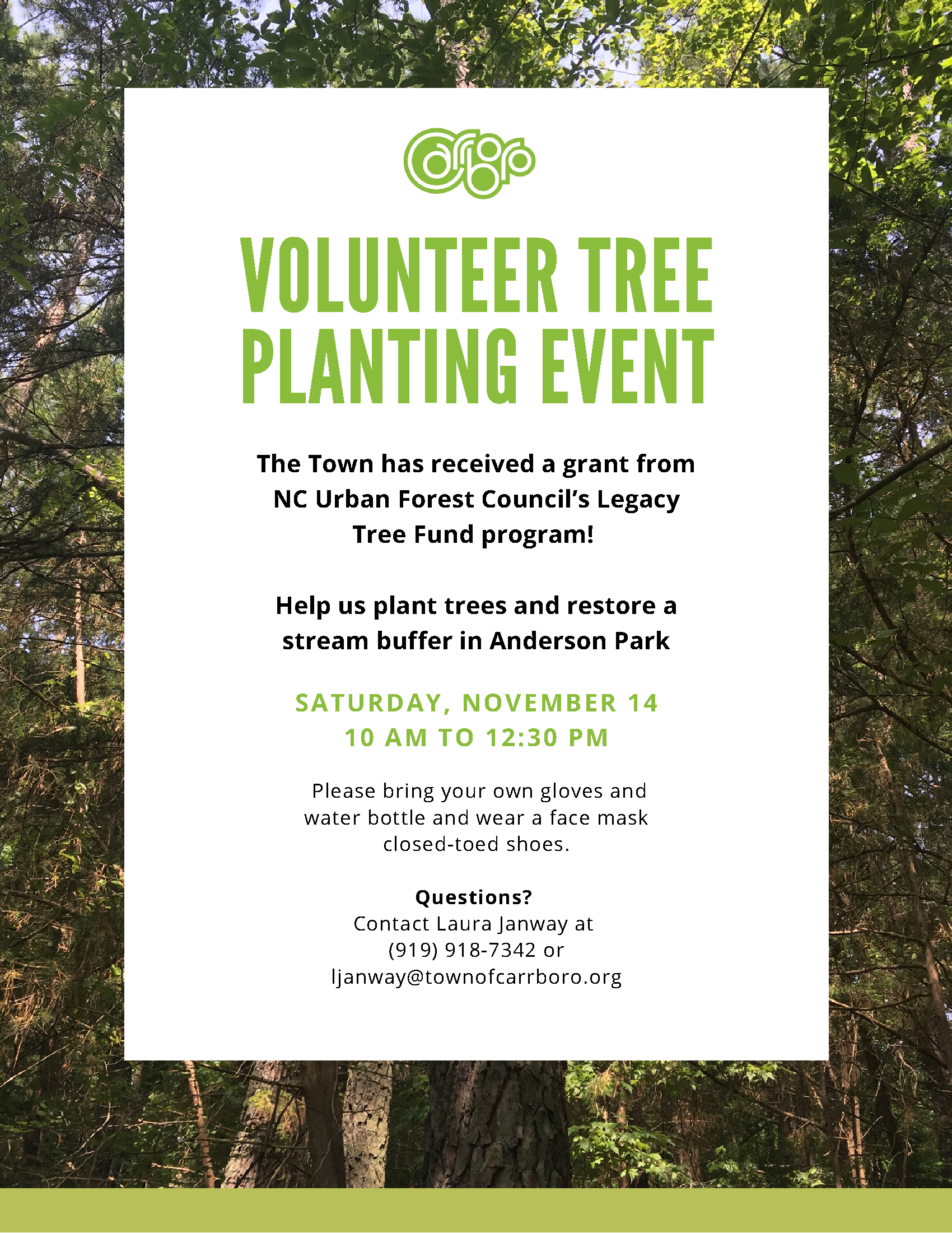 Volunteer Tree Planting Event Flyer
